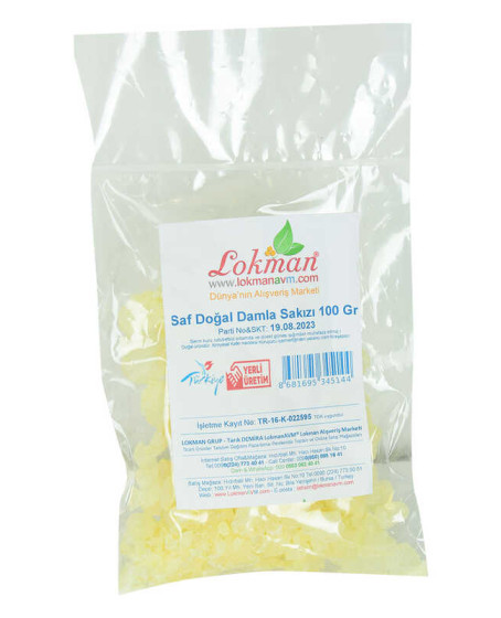 Damla Sakızı Saf Doğal 100 Gr Paket