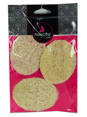Doğal Kabak Lifli Peeling Oval Yüz Pedi Kese 3 Adet 9x7 Cm