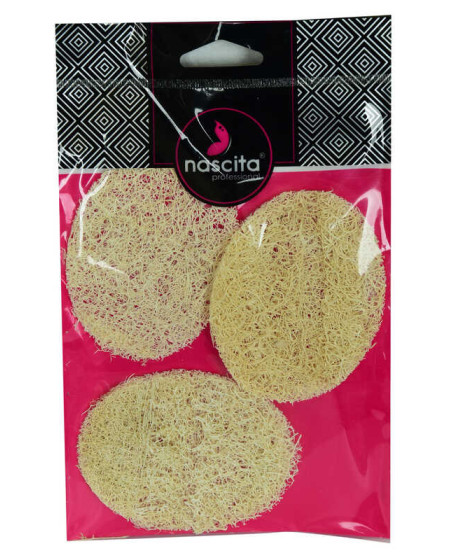 Doğal Kabak Lifli Peeling Oval Yüz Pedi Kese 3 Adet 9x7 Cm