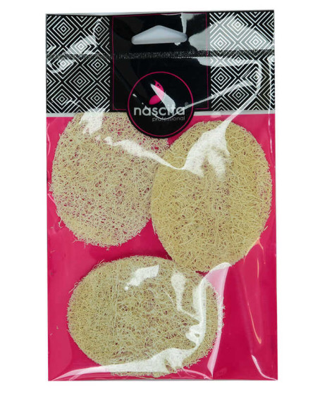 Doğal Kabak Lifli Peeling Oval Yüz Pedi Kese 3 Adet 9x7 Cm