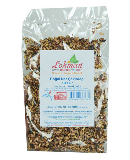 Doğal Nar Çekirdeği 100 Gr Paket