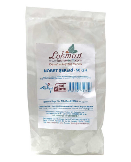 Doğal Nöbet Şekeri 50 Gr Paket