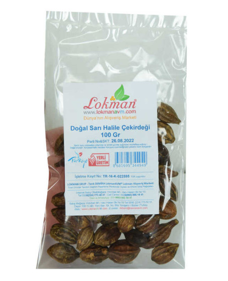 Doğal Sarı Halile Çekirdeği Sarı Helile 100 Gr Paket