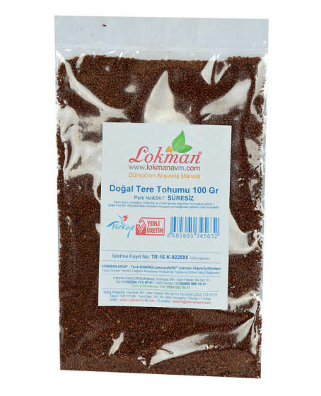 Doğal Tere Tohumu 100 Gr Paket