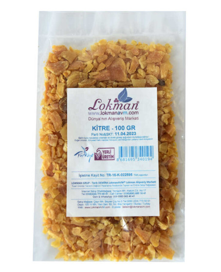 Doğal Yaprak Kitre Zamkı 100 Gr Paket