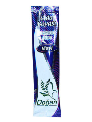 Pasta Şerbet Slime Gıda Boyası Mavi Toz 9 Gr Paket