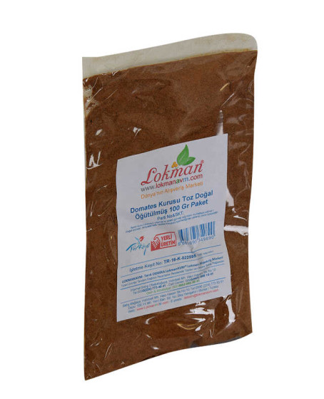 Domates Kurusu Toz Doğal Öğütülmüş 100 Gr Paket