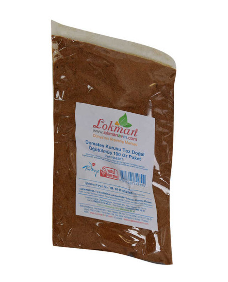 Domates Kurusu Toz Doğal Öğütülmüş 100 Gr Paket