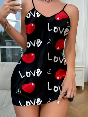 Love Desenli  Saten