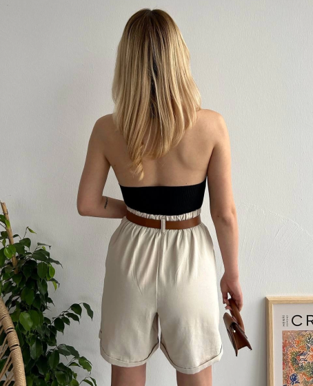 Gabardin kumaş şort Gabardin kumaş şort