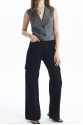 Kargo cep jeans pantolon siyah