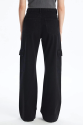 Kargo cep jeans pantolon siyah