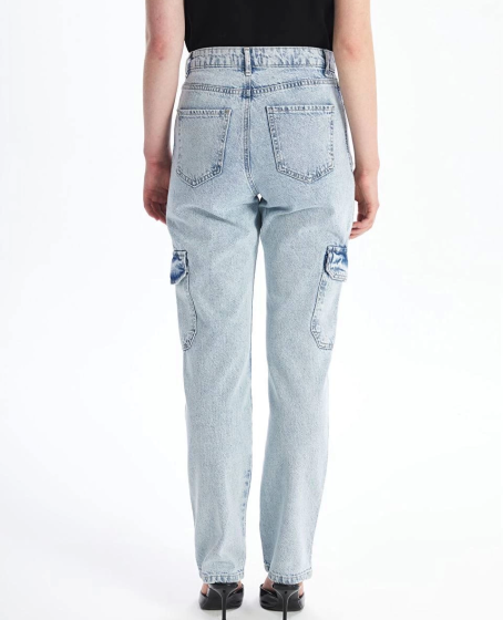 Kargo cep kar yıkama jeans pantolon Kargo cep kar yıkama jeans pantolon