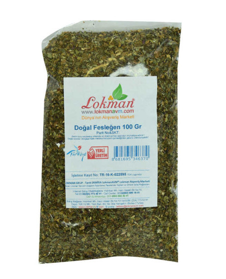Fesleğen Elenmiş Tozu Alınmış Doğal 100 Gr Paket