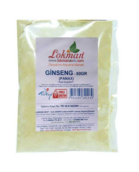 Ginseng Öğütülmüş 50 Gr Paket