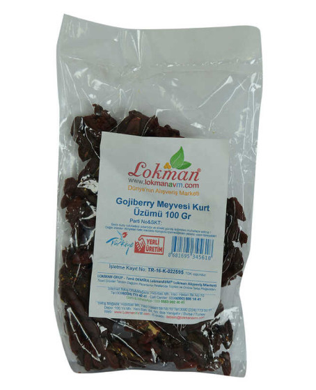 Gojiberry Meyvesi Kurt Üzümü Doğal 100 Gr Paket
