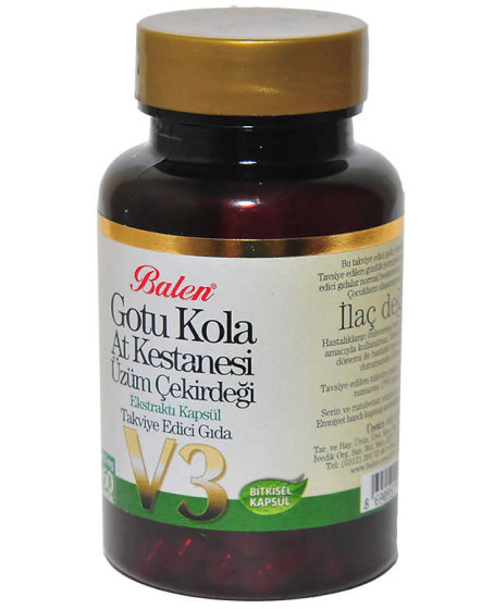 Gotu Kola At Kestanesi Üzüm Çekirdeği Ekstratı V3 60