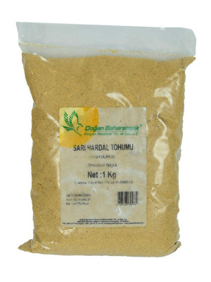 Hardal Tohumu Öğütülmüş Doğal Sarı 1000 Gr Paket