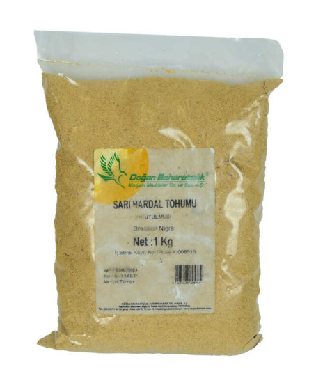 Hardal Tohumu Öğütülmüş Doğal Sarı 1000 Gr Paket