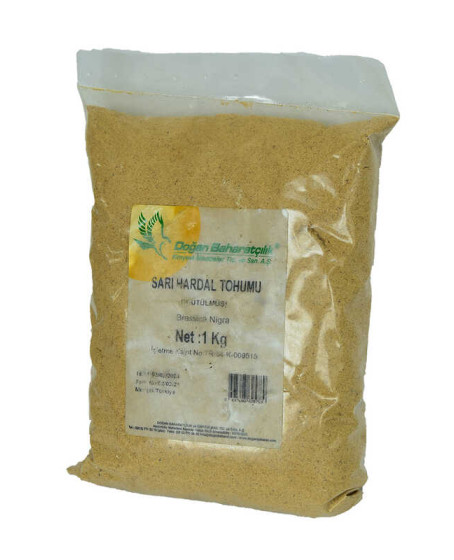 Hardal Tohumu Öğütülmüş Doğal Sarı 1000 Gr Paket