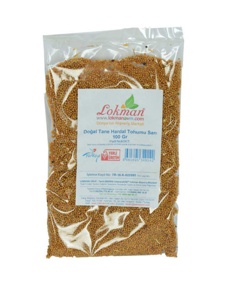 Hardal Tohumu Tane Doğal Sarı 100 Gr Paket