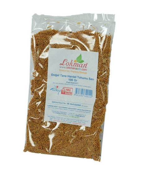 Hardal Tohumu Tane Doğal Sarı 100 Gr Paket