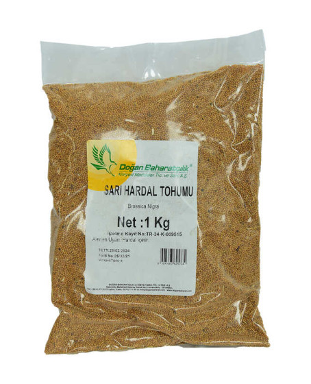 Hardal Tohumu Tane Doğal Sarı 1000 Gr Paket