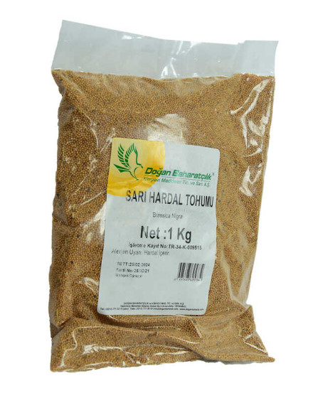 Hardal Tohumu Tane Doğal Sarı 1000 Gr Paket