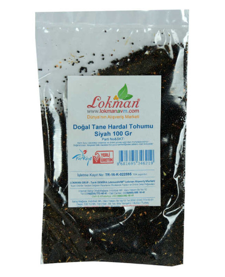 Hardal Tohumu Tane Doğal Siyah 100 Gr Paket