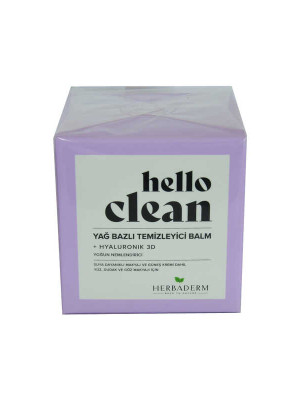 Hello Clean Yüz Dudak ve Göz için Yağ Bazlı Temizleyici Balm Hyaluronik 3D 100 ML