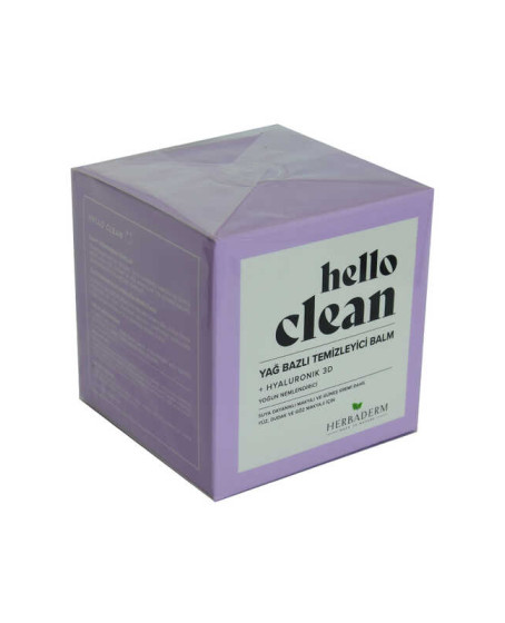 Hello Clean Yüz Dudak ve Göz için Yağ Bazlı Temizleyici Balm Hyaluronik 3D 100 ML Hello Clean Yüz Dudak ve Göz için Yağ Bazlı Temizleyici Balm Hyaluronik 3D 100 ML