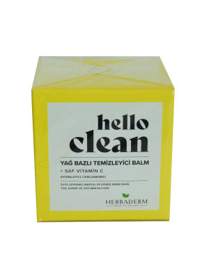 Hello Clean Yüz Dudak ve Göz için Yağ Bazlı Temizleyici Balm Saf C Vitaminli 100 ML