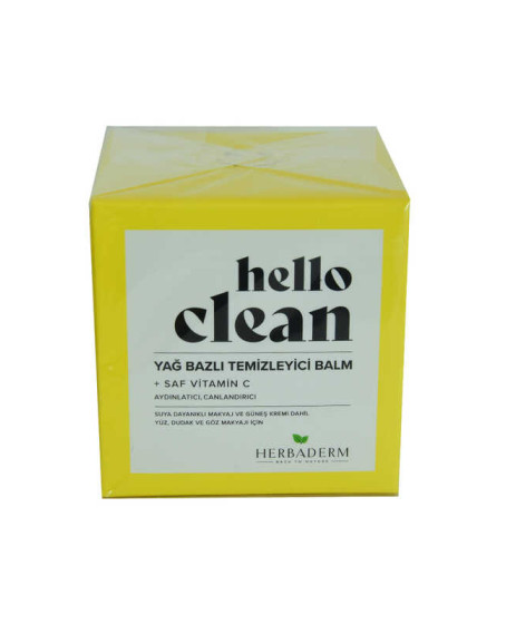Hello Clean Yüz Dudak ve Göz için Yağ Bazlı Temizleyici Balm Saf C Vitaminli 100 ML Hello Clean Yüz Dudak ve Göz için Yağ Bazlı Temizleyici Balm Saf C Vitaminli 100 ML