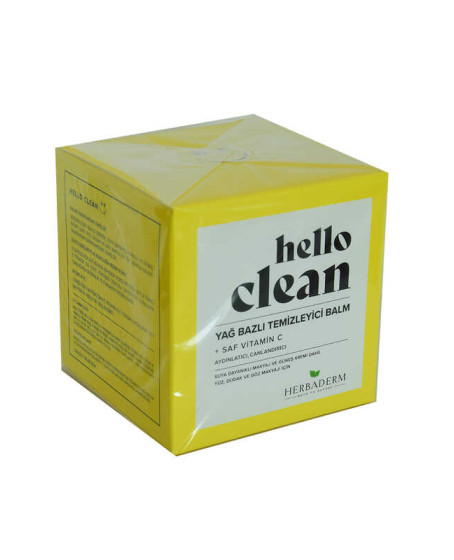 Hello Clean Yüz Dudak ve Göz için Yağ Bazlı Temizleyici Balm Saf C Vitaminli 100 ML Hello Clean Yüz Dudak ve Göz için Yağ Bazlı Temizleyici Balm Saf C Vitaminli 100 ML