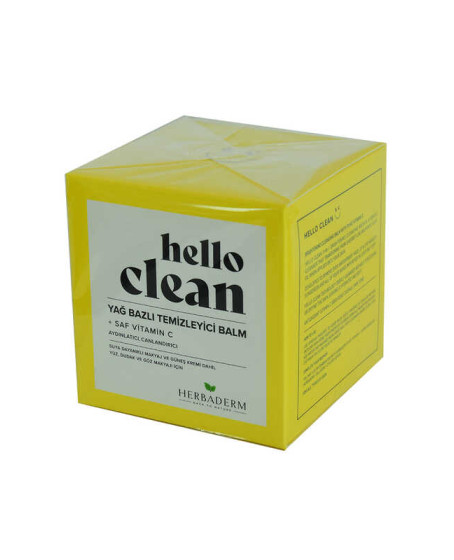 Hello Clean Yüz Dudak ve Göz için Yağ Bazlı Temizleyici Balm Saf C Vitaminli 100 ML Hello Clean Yüz Dudak ve Göz için Yağ Bazlı Temizleyici Balm Saf C Vitaminli 100 ML