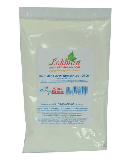 Hindistan Cevizi Yağsız Kuru 100 Gr Paket