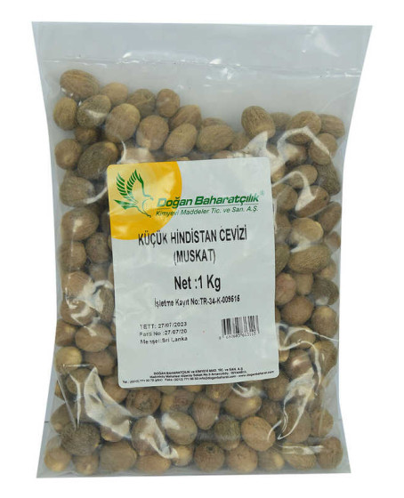Hint Cevizi Muskat Küçük Hindistan Cevizi Doğal 1000 gr Paket