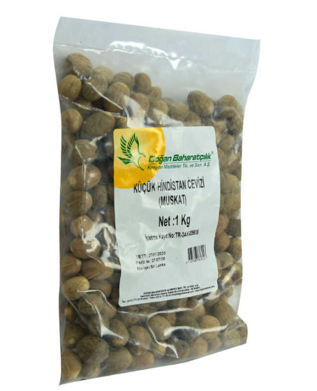 Hint Cevizi Muskat Küçük Hindistan Cevizi Doğal 1000 gr Paket