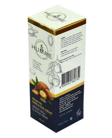 Humre Argan Yağlı E Vitaminli El ve Yüz Kremi 150 ML