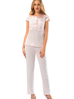 Pudra Penye Pijama Takımı