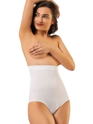 Beyaz Kadın Dikişsiz Slip Korse