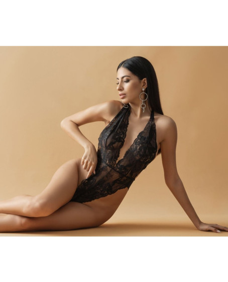 Siyah Dantelli Fantezi Bodysuit Siyah Dantelli Fantezi Bodysuit