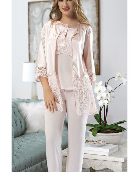 Pudra Penye Pijama Takımı Pudra Penye Pijama Takımı