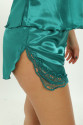 Yeşil Saten Babydoll Şortlu Takım Yeşil Saten Babydoll Şortlu Takım