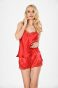 Kırmızı Saten Babydoll Şortlu Takım Kırmızı Saten Babydoll Şortlu Takım