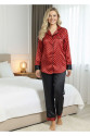Siyah-Kırmızı Saten Pijama Takımı Siyah-Kırmızı Saten Pijama Takımı