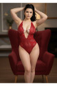 Kırmızı Taşlı Bodysuit Kırmızı Taşlı Bodysuit