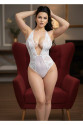 Beyaz Taşlı Bodysuit