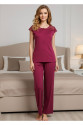 Bordo Penye Pijama Takımı Bordo Penye Pijama Takımı