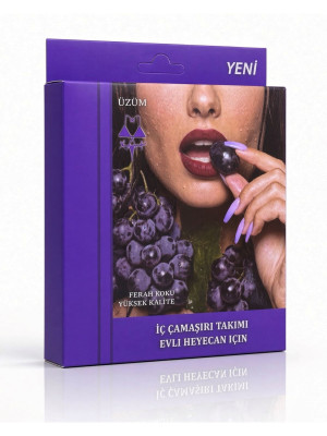 Üzüm Aromalı Yenilebilir İç Çamaşırı Takımı Üzüm Aromalı Yenilebilir İç Çamaşırı Takımı